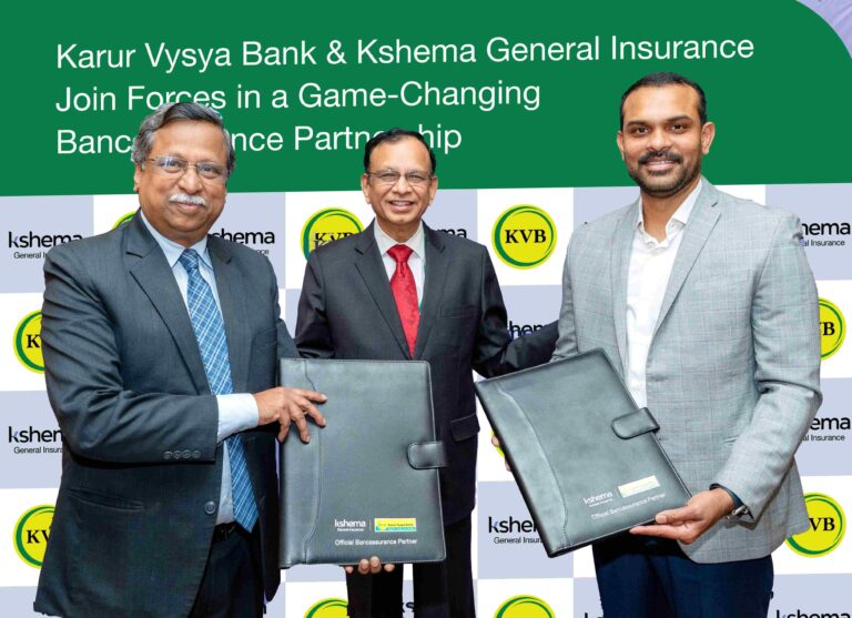 Karur Vysya Bank and Kshema General Insurance announces game-changing bancassurance alliance 